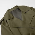 thumbnail image 4 of Cropped Trench Coat for Women Lapel Collar Belted Button Blazer Casual Trendy Elegant Office Fall Jacket, S, 4 of 5