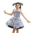 thumbnail image 3 of LUOGENLI Robe Enfant Filles Imprimés à Pois Robe de Fête Robe Princesse Robes Robe pour Filles Longueur Midi Jean Blanc 10-12 Ans, 3 of 8