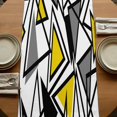 thumbnail image 5 of Table Runners 108 Inches Long Dress Scarves, Yellow Black Geometric Farmhouse Coffee/Dining/Kitchen Table Runner for Living Room, Abstract Art Modern Line 13x108 Inch, 5 of 9