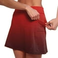 thumbnail image 4 of YUEJUIR Skort Women'S Fashionable Athleisure Skirt With Pockets Gradient Mid Waist Culottes Tennis Culottes Summer Skirts For Women Pleated Tennis Skirt (Red,XXL), 4 of 5
