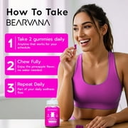 BEARVANA Vaginal pH Balance Probiotic Gummies Women's Health Pineapple Flavor 60 Count