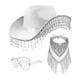 thumbnail image 1 of Cowboy Sombrero de moda Mujeres Hombres Men para disfraces, 1 of 8
