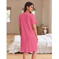 thumbnail image 4 of Ekouaer Women Zipper Robes Waffle Short Bathrobe Lightweight House Coat with Pockets Soft Nightgown, 4 of 6