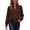 Brown, variant on NominalSnug Blouses for Womens Dressy Casual Long Sleeve Ruffle Cuff Work Shirts Lace V Neck Elegant Business Tops