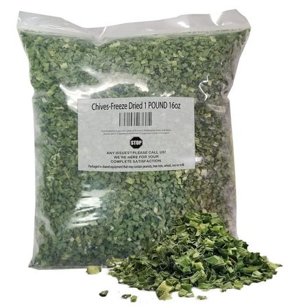 Naturejam Chives-Freeze Dried 1 Pound-Heat Sealed for Freshness 16 oz