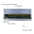 thumbnail image 4 of Fuente de alimentación ALITOVE DC 24 V 15 A 360 W para radio CCTV con tira LED, 4 of 7
