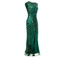 thumbnail image 3 of UPPADA Womens Crewneck Cocktail Dress Fishtail Dress Sleeveless Cocktail Formal Swing Dress Wedding Guest Dresses Bodycon Cocktail Dress, 3 of 4