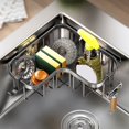 thumbnail image 4 of Fiudx Estante para Fregadero de Cocina, Organizador Multifuncional de Acero Al Carbono, Instalación En Pared Sin Taladros, Diseño Resistente Al Óxido y Al Agua, Organizador para Palillos de Esponja,, 4 of 7