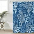 thumbnail image 4 of Ocean Blue Coral Seamless Shower Curtain for Bathroom, Sea Coastal Nautical Theme Waterproof Shower Curtains Washable Quick Dry with Hooks Bathtub Curtains 72x72 IN, 4 of 7