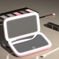 thumbnail image 1 of Danhjin Folding Mirror With Light Handheld Carrying MirrorDouble Sided Refill Light Cosmetic MirrorTri-colour Lighted Small Mirror Kitchen Appliances, 1 of 6