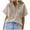 Coffee, variant on Summer Women's Short Sleeve Solid Color Double Pocket Pullover Shirt, Loose Cotton Linen Blouse, Casual and Comfortable, Perfect for Warm Weather, Available in Multiple Sizes and Colors,Daily Wea