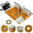 thumbnail image 1 of Router Table Insert Plate 9.4 x 7.9 x 0.2 Inch Aluminum Alloy Portable Milling Machine Flip Board with Clear Scale, 1 of 8