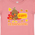thumbnail image 4 of Inktastic Happy Thanksgiving with Cute Turkey and Leaves Boys or Girls Baby T-Shirt, 4 of 5