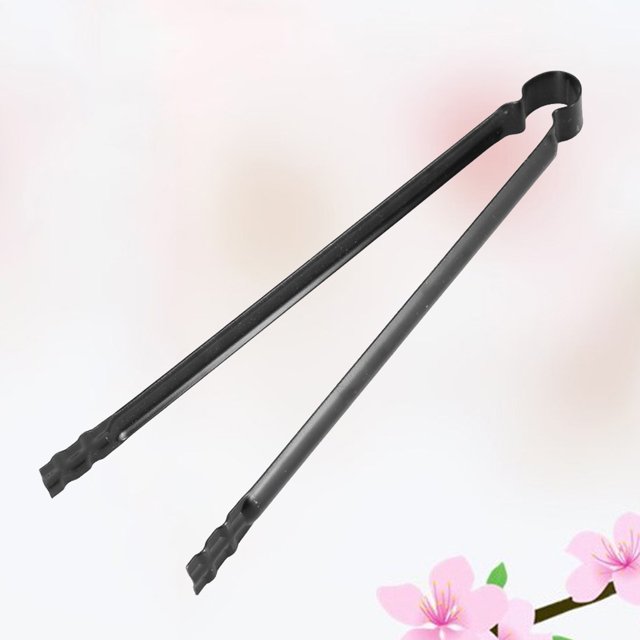 NUOLUX 1Ud Pinza Para Barbacoa De Material Negro Con Ondulado Para Mejor Agarre