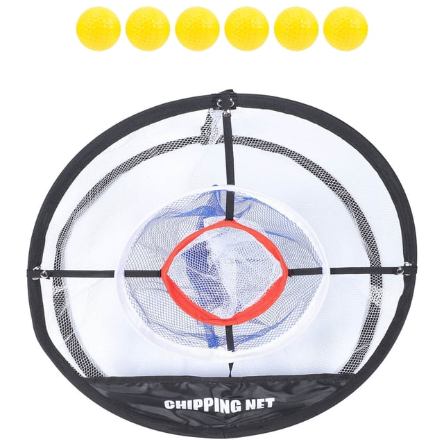 LOLIPPYY 1Set Golf Chipping Net with PU Practice Balls Nylon Net for Indoor and Outdoor Golf Training