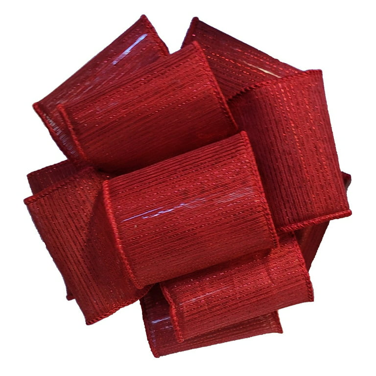 Gold Red Sheer Ribbon 2.5″ 