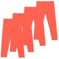 thumbnail image 4 of 4PCS Girls Leggings Summer Spring Comfy Leggings for Girls Stretchy Pull On Pants Soft Tights 3-12 Years (9 Years, Orange), 4 of 7