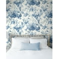 thumbnail image 5 of NextWall Bluestone Watercolor Floral Peel and Stick Wallpaper, 5 of 9