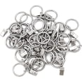 thumbnail image 4 of 40 Pieces Curtain Rings with Clips Metal Hanging Rings Clip Rings 25 mm Inner Diameter, Silver, 4 of 4