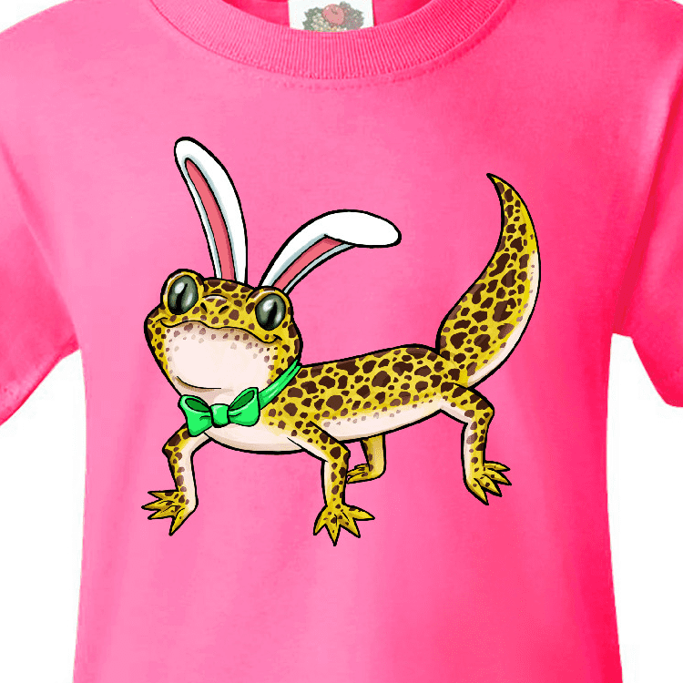 Inktastic Easter Leopard Gecko with Bunny Ears Youth T-Shirt