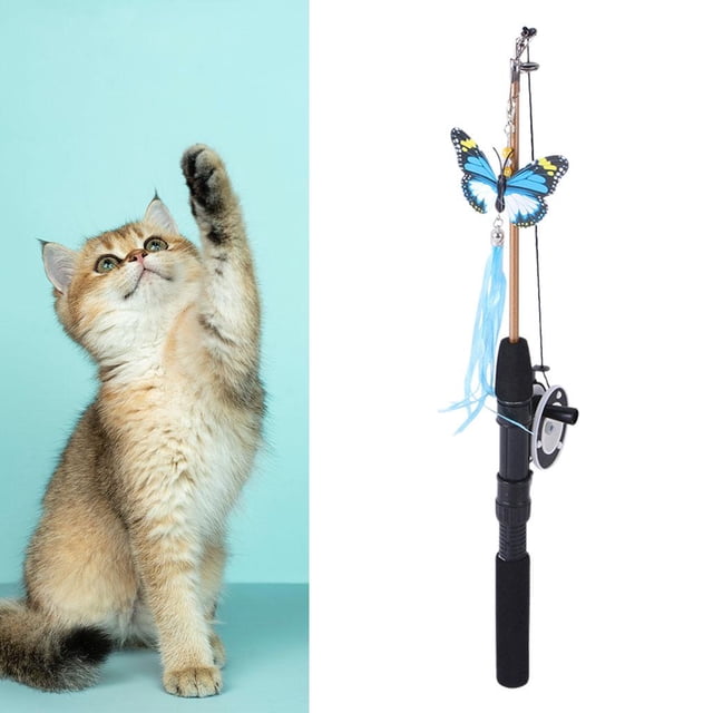 Juguete de Varita para Gatos Colco Palo Teaser Retráctil para Ejercicio