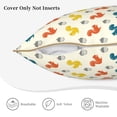 thumbnail image 5 of Fotbe Colorful Squirrel Pattern Velvet Decorative Throw Pillow Covers with Elegant Piping, Soft Plush Cushion Cover for Sofa, Bed, Car, Office-18"x18", 5 of 8