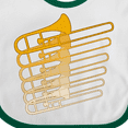 thumbnail image 4 of Inktastic Trombone Line Boys or Girls Baby Bib, 4 of 4