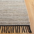 thumbnail image 3 of SAFAVIEH Rag Rug Lacework Distressed Area Rug, Ivory/Black, 8' x 10', 3 of 10