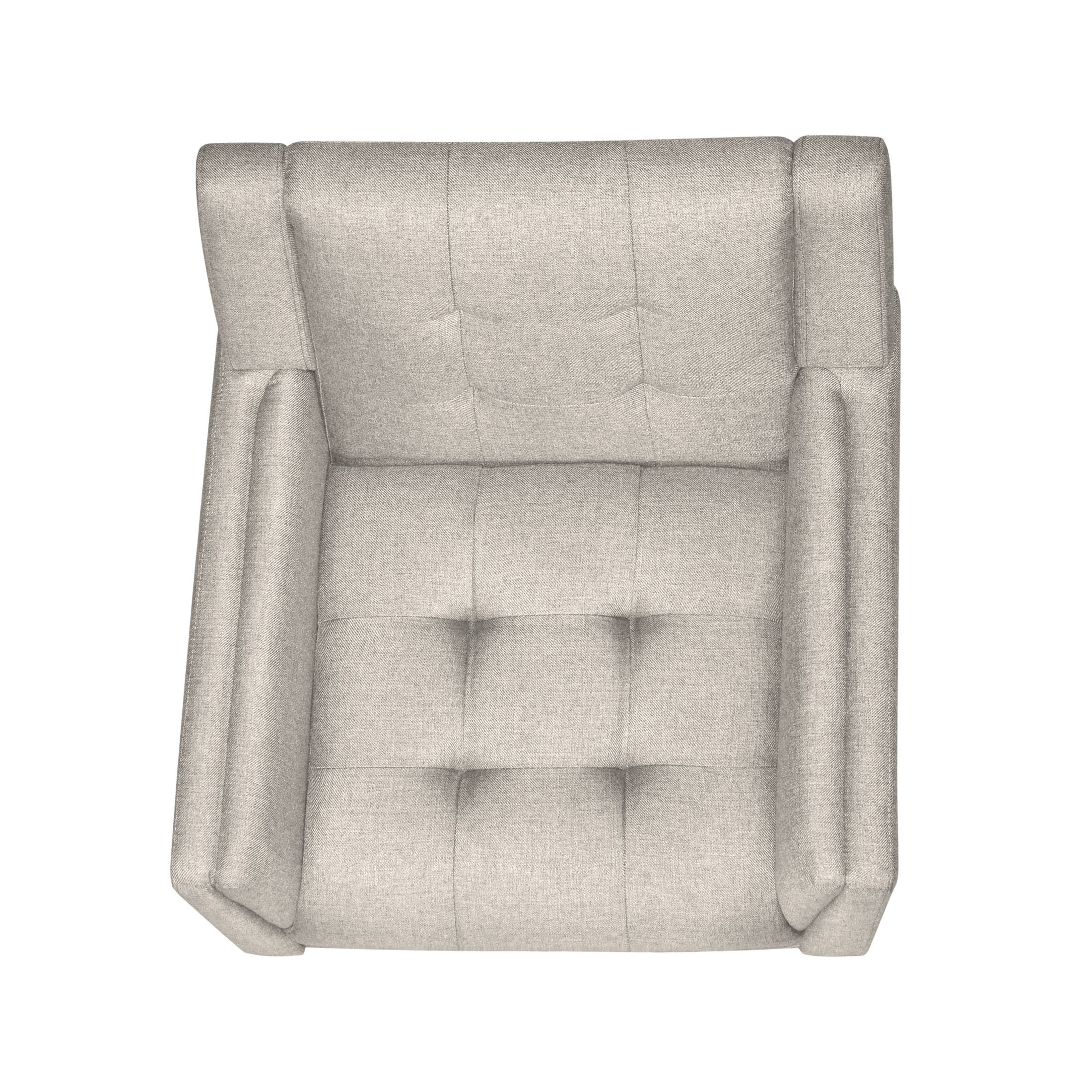 Christopher Knight Home Mid-Century Modern Armchair, Tufted Fabric Upholstery & Rubberwood Legs, Beige, Set of 2