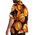 thumbnail image 3 of Basketball Men's Short Sleeve Hawaiian Poplin Shirt, Casual Printed Button Down Summer Beach Shirts - Unisex, 3 of 6