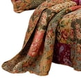 thumbnail image 4 of Benzara Kamet Fabric Quilt Set with Floral Prints, Cotton, Multi Color, Queen Size (3 Count), 4 of 5