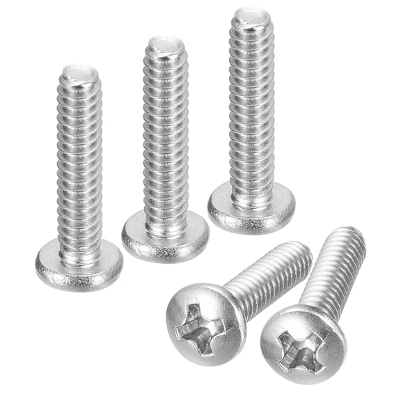 Uxcell #6-32x5/8" Pan Head Machine Screws, Stainless Steel 18-8 Screw, Pack of 25