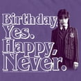 thumbnail image 2 of Men's Wednesday Birthday Yes, Happy Never  Graphic Tee Purple Medium, 2 of 4