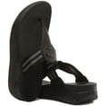 thumbnail image 4 of FitFlop Walkstar All Black Slip On Open Toe Strappy Stretchy Flat Slides Sandals (All Black, 10), 4 of 6