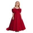thumbnail image 5 of Bobifish Toddler Girls Banquet Dress Elegant Sleeveless Bow Party Dress With Satin Bodice Kids Wedding Flower Girls Dresss, 5 of 9
