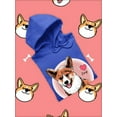 thumbnail image 3 of Corgi Smile I Heart Corgi Hoodie Women -Image by Shutterstock, Female 4X-Large, 3 of 4