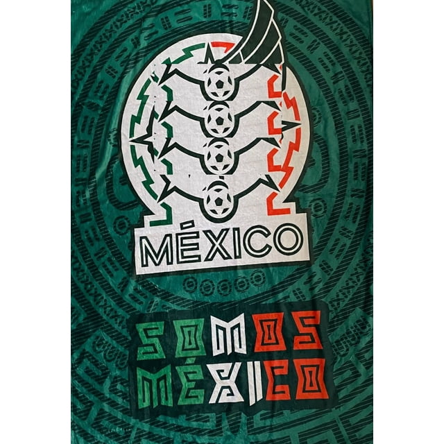 Exclusiva! Cobija Frazada Ultra Suave Seleccion Azteca Somos Futbol Verde
