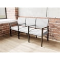 thumbnail image 4 of Pemberly Row Waiting Reception 3 Seat Tandem Seating Wood Frame in Gray, 4 of 5