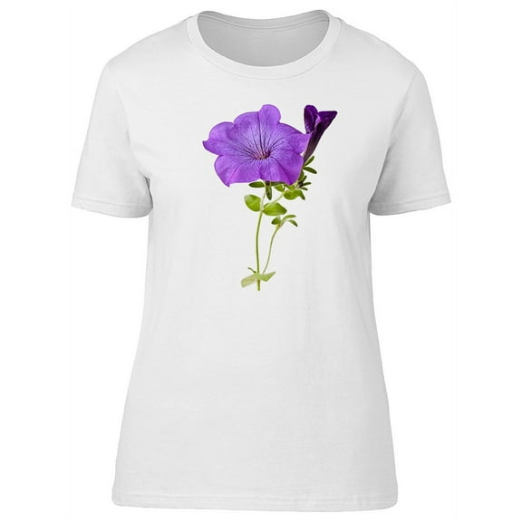 Cute Purple Petunia Flowers T-Shirt Women -Image by Shutterstock, Female XX-Large