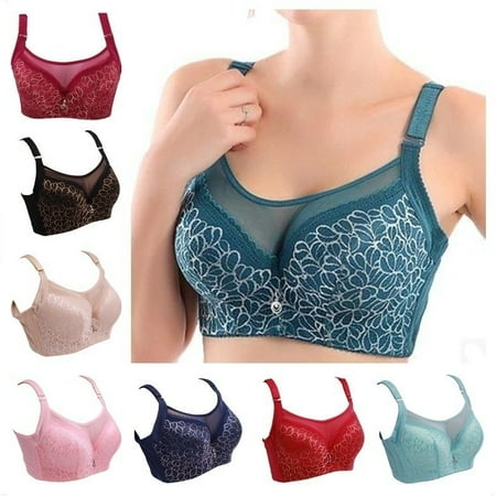 Women Plus Size Fashion Bras Underwear Anti Emptied Adjustable Gathered D Cup Bras