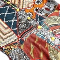thumbnail image 5 of Moaa Yina Lapel Single Breasted Lantern Long Sleeve Vintage Print Dress, 5 of 7