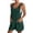 446#Army Green, variant on Womens Linen Romper Overalls Lightweight Adjustable Strap Sleeveless Jumpsuit Casual Summer Beach Vacation Outfits Black L