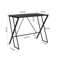 thumbnail image 2 of Home Casa Laptop Writing Study Table Simple Z-Shaped Metal Frame Desk Easy Assemble Space Saving Table for Home Office Study Room Living Room, Black, 2 of 9