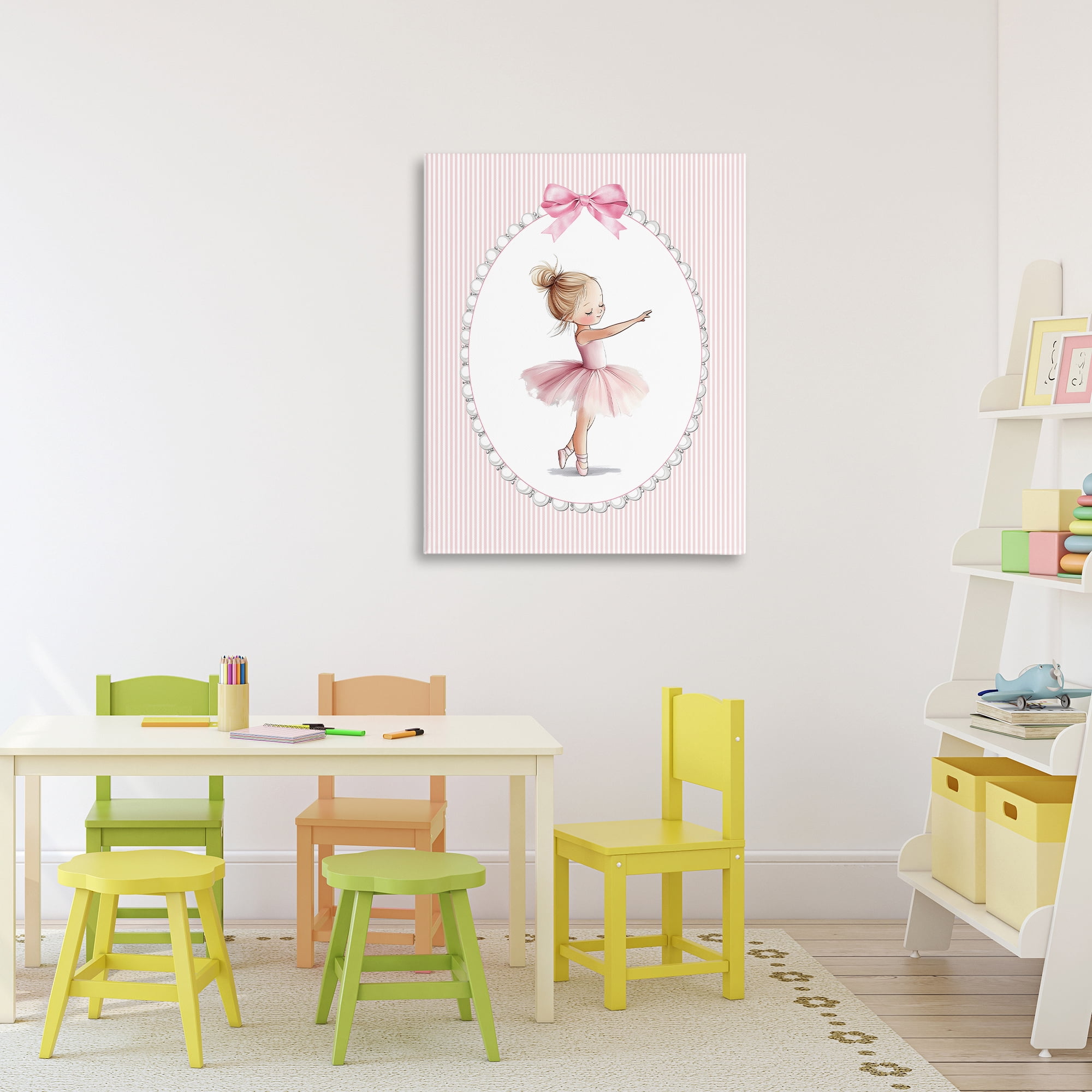 Stupell Industries Blush Pink Ballerina Canvas Wall Art, design by Christine Simpson Art