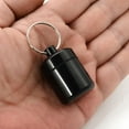thumbnail image 3 of Mini Metal Medicine Pill Box Case Bottle Holder Waterproof Container Keychain T5T1, 3 of 9