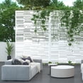 thumbnail image 3 of Lirago Shine Decorative Screen White 76"H x 47.2"L x 15.15"W, 3 of 6
