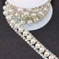 thumbnail image 3 of Banda Jerler con cuentas de perlas de cristal de 91 cm con ribete de diamantes de imitación, 3 of 6