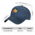 thumbnail image 6 of LNWH Baseball Cap, Outdoor Casual Sports Cap Classic Curved Brim Hat - Adjustable Cowboy Hat, Cartoon Autumn Leaves- Navy Blue, 6 of 8