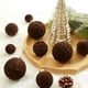 thumbnail image 4 of 46 Bolas Navideñas de Terciopelo | Adornos Navideños de Plástico Flocado | Color Marrón | Fáciles de Colgar | Textura Flocada | Plástico Resistente | Uso Versátil | 46 Piezas, 4 of 5