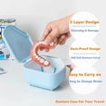 thumbnail image 3 of Denture Cup Cleaning Container with Strainer Cup Denture Cleaning Storage Travel Denture Box, 3 of 6